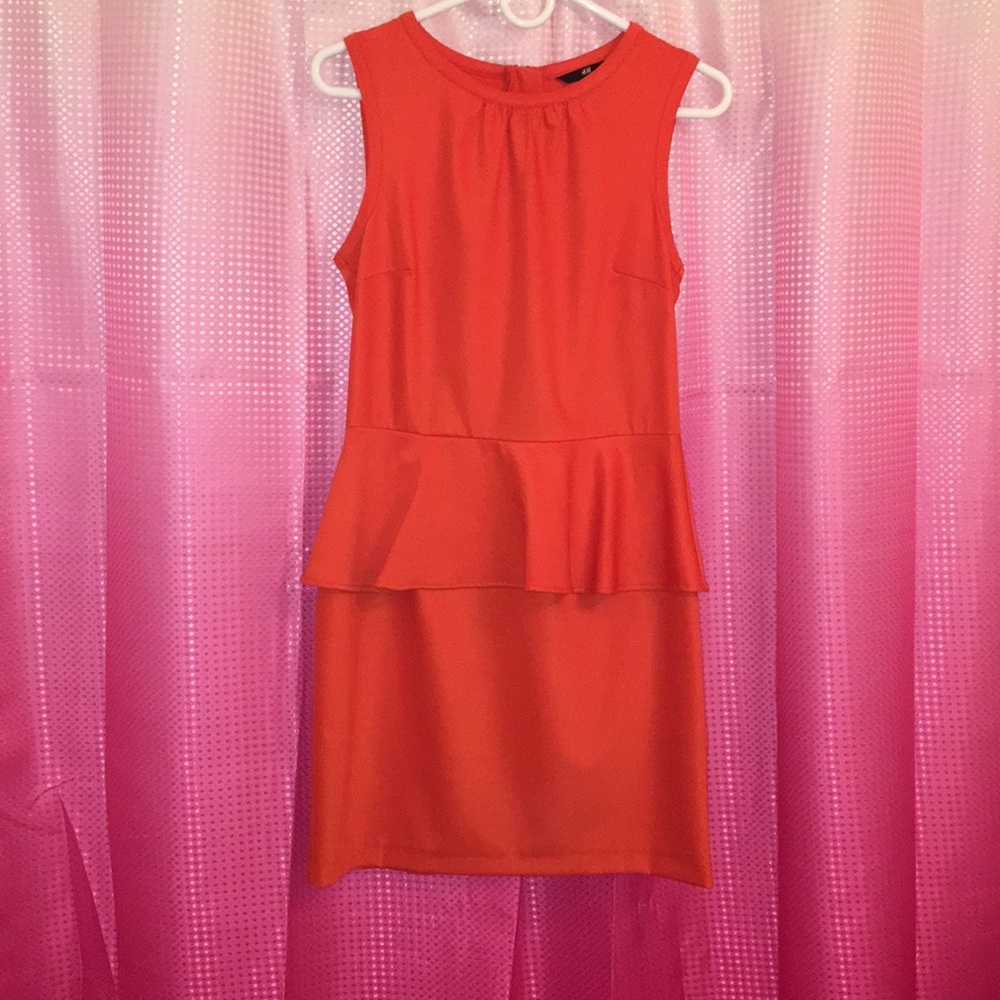 Red H&M dress size 10 69%Polyester 24% Modal